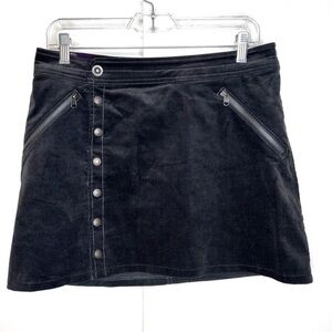 Kuhl Dark Corduroy Snap Mini Skirt